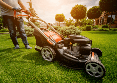 mowing lawn spring cleaning at home to sell